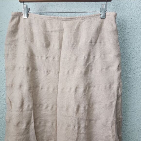 Soft surroundings linen maxi skirt coastal lined minimalist freestyle summer - Picture 5 of 11